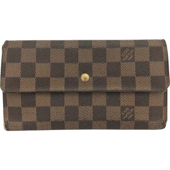 (L2) Authentic Louis Vuitton Wallet Long Brown Damier Luxury Vintage Designer Ha - Picture 1 of 9